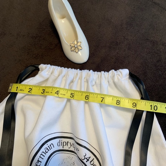 DIPTYQUE Parfumeur Paris white drawstring dust bag with black logo VVGUC - Picture 6 of 7